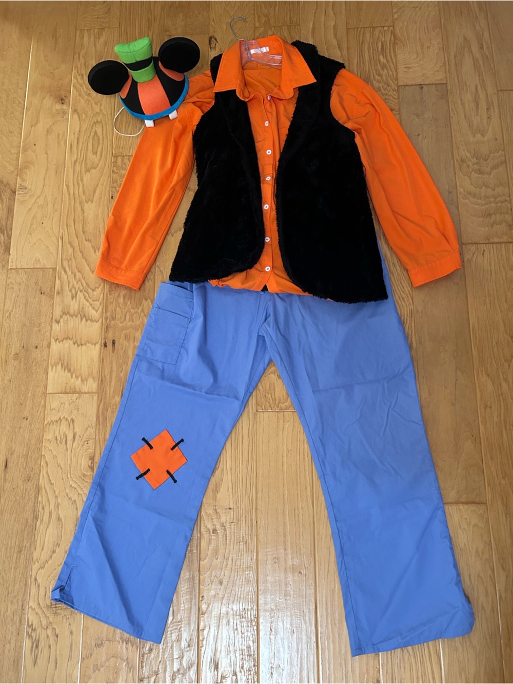 Goofy Halloween Costume Unisex Large Handmade Disney Pixar Pants Shirt Vest Hat